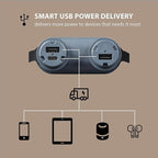 NESTOUT Rugged Power Bank, 15000mAh Outdoor Charger, 32W USB C Fast Charging PD, Waterproof IP67, Heavy Duty Shockproof, Tactical Battery Pack for iPhone Tablet Hiking Camping Survival (Black)