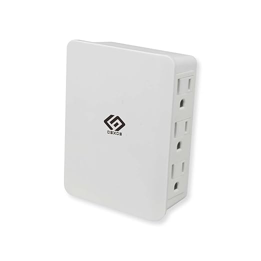 OSKOS 6 Wall Outlet Extender, 500J Surge Protected Current Tap, Sided outlets Splitter Multiple Outlet Wall Plug for Home Office Dorm Room, UL Listed