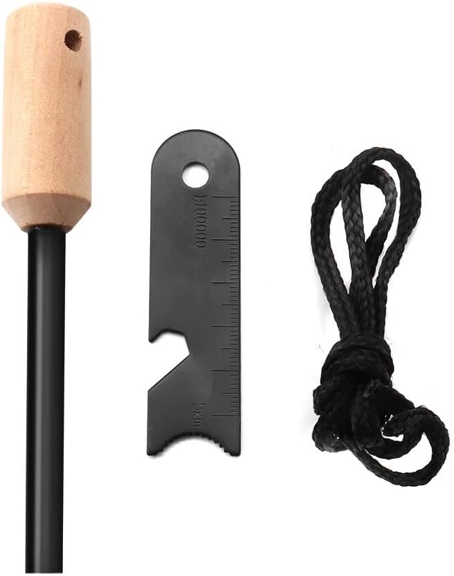 Miyake 4 Pack 5/16 Ferro Rod Fire Starter with Multi Tool Striker Flint and Steel Survival for Camping, Hiking, Emergency and Addition to Your Emergency Survival Kit