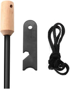 Miyake 4 Pack 5/16 Ferro Rod Fire Starter with Multi Tool Striker Flint and Steel Survival for Camping, Hiking, Emergency and Addition to Your Emergency Survival Kit