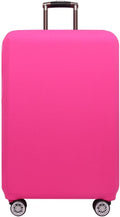 Morbuy Luggage Cover for Suitcase, Modern Solid Color Business Suitcase Cover Protector Fit 18-32 Inch Luggage, Baggage Covers with Zipper for Travel (L(25-28inch suitcase),Rose Red)