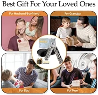 15-in-1 Multitool Pocket Knife, Multipurpose Stainless Steel All In One Tool for Camping Hiking Survival Travel Home - Portable Heavy Duty Folding Utility Multi Tool with Self-Locking