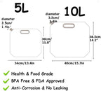 SUPANT Collapsible Emergency Water Jug Container Bag, Freezable, BPA Free Plastic Water Carrier Tank, Outdoor Folding Water Bag for Sport Camping Riding Mountaineer Backoacking, Food Grade