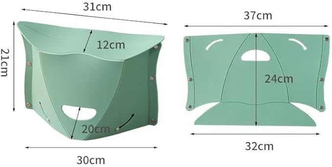 4 Pack Folding Portable Camping Hiking Stools with Handbag Function - Lightweight Collapsable Travel Chairs for BBQ, Library & Backpacking - Outdoor Ultralight Mini Step Stool Foldable