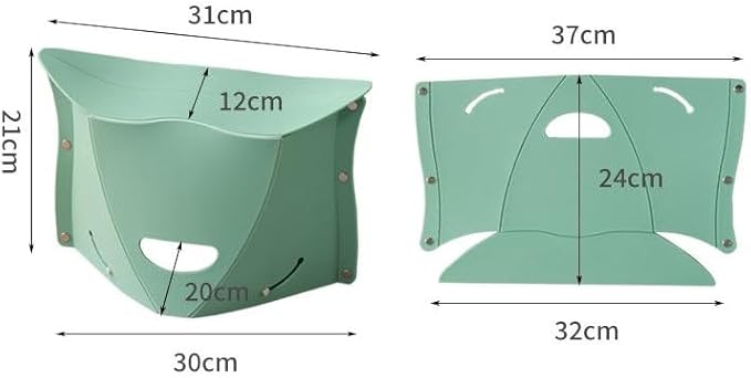 Folding Portable Camping Hiking Stool with Handbag Function - Lightweight Collapsable Travel Chairs for BBQ, Library & Backpacking - Outdoor Ultralight Mini Step Stool Foldable(Light Bule Large)