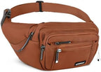 CXWMZY Fanny Packs For Women & Men Waist Pack Hip Bum Bag with Multi-Pockets Large Capacity Waterproof Casual Bum Bag for Disney Traveling Casual Cycling Running Hiking (Brown1)