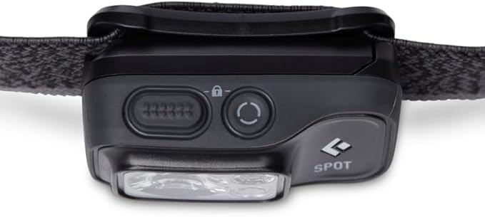 BLACK DIAMOND Spot 400 LED Headlamp, Waterproof and Dimmable Battery Powered Headlamp for Camping, Hiking, Running, Work, Travel with Red Light Mode, Graphite