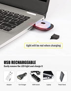 MELASA Unisex Hat with Light, USB Rechargeable Hands Free Headlamp LED Beanie, Winter Gifts for Men Dad Father Husband Him