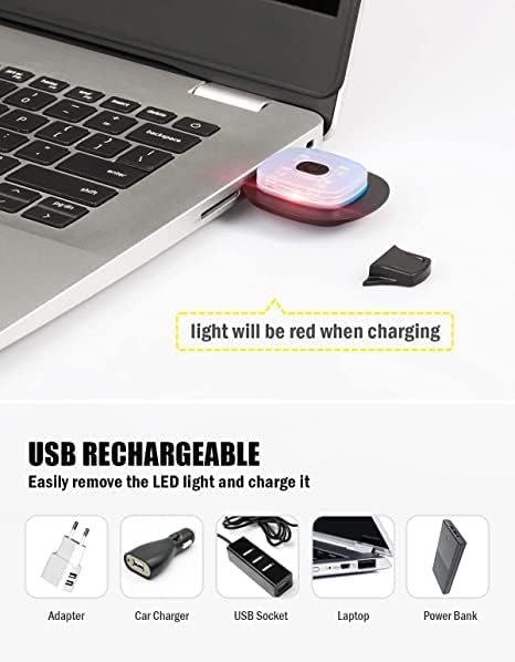 MELASA Unisex Hat with Light, USB Rechargeable Hands Free Headlamp LED Beanie, Winter Gifts for Men Dad Father Husband Him