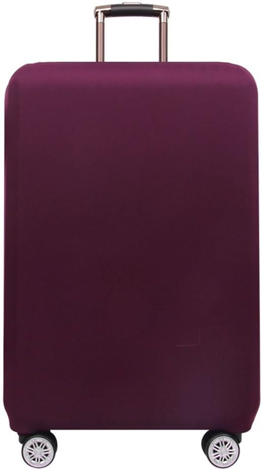 Morbuy Luggage Cover for Suitcase, Modern Solid Color Business Suitcase Cover Protector Fit 18-32 Inch Luggage, Baggage Covers with Zipper for Travel (M(22-24inch suitcase),Deep Purple)