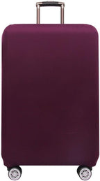 Morbuy Luggage Cover for Suitcase, Modern Solid Color Business Suitcase Cover Protector Fit 18-32 Inch Luggage, Baggage Covers with Zipper for Travel (XL(29-32inch suitcase),Deep Purple)