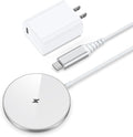 NANAMI Magnetic Wireless Charger Pad with 20W PD Adapter,for MagSafe iPhone 17/16/15/14/13/12 Series & AirPods 3/2/Pro/Pro 2,Non-Slip Base & Strong Magnetic Alignment for Desk and Office Use(White)