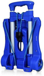 Heavy Duty Foldable Hand Truck Trolley Portable Luggage Cart for Travel & Shopping Folding Barrow for Home Use (Blue)