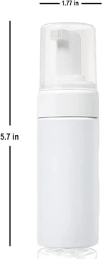 3-Pack Travel-Sized Foaming Pump Bottles - Empty Foaming Liquid Soap Dispensers - for Refillable Travel Hand Soap Shampoo Foaming Castile Cosmetics - BPA Free (100ml/3.3oz) (White)
