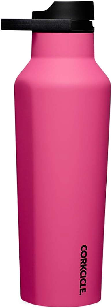 Corkcicle Sport Canteen Insulated Tumbler, Dragonfruit, 20 oz – Reusable Water Bottle Keeps Beverages Cold for 25 Hours & Hot 12 Hours – Cupholder Friendly Tumbler with Screw-On Cap