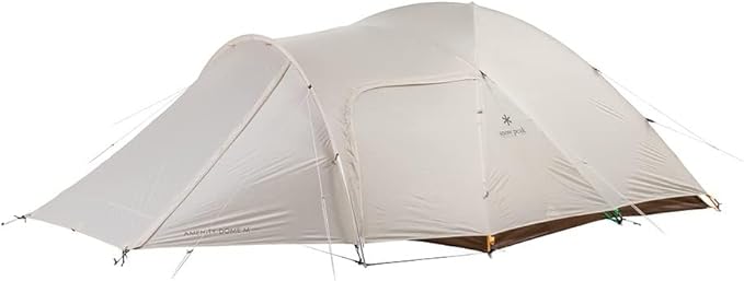 Snow Peak Amenity Dome Tent, Comfortable, Outdoor Adventure, Camping, Three Seasons, Outer Vestibule, Removeable Rainfly, Ivory