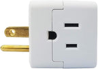 Uninex PS36 3-Outlet Grounded Plug Cube Taps, Extra-Wide Adapter Spaced, Easy Access, Compact, ETL Listed, 3-Pack