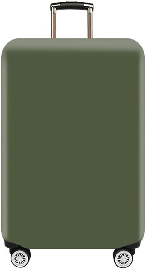 Morbuy Luggage Cover for Suitcase, Modern Solid Color Business Suitcase Cover Protector Fit 18-32 Inch Luggage, Baggage Covers with Zipper for Travel (M(22-24inch suitcase),Dark Green)