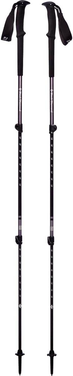Black Diamond Trail Trekking Poles, Pair of 2 Lightweight Collapsible Aluminum Hiking Sticks for Trekking, Backpacking, Walking