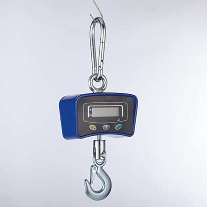 Heavy Duty Electronic Hanging Scale for Suitcases, Industrial Strength Luggage with Hook Travel and Shipping Needs (Blue 500KG)