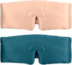 SUNDAYSILKS™ | Adjustable Silk Sleep Mask for Side Sleeper | Cloud-Like Comfort, Weighted for Deep Sleep | Soft Sleep Face Mask for Women & Men, Full Blackout, Cooling Silk Eye Mask for Sleeping (2PK)