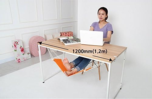Home-organizer Tech Portable Adjustable Foot Hammock for Corner Desk Office Foot Rest Mini Under Desk Foot Rest Hammock for Home, Office, Airplane, Travel, Study and Relaxing (Blue White Strip)