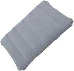 2 Pack Gray Ultralight Inflatable Camping Pillow Small Squared Flocked Fabric Air Pillow for Hiking, Camping, Traveling, Napping, Desk Rest, Neck & Lumbar Support