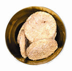 Military Surplus Freeze-Dried Salmon Burgers – 12 Fully Cooked Burgers per Can – 25+ Year Shelf Life – High-Protein Survival Food for Hunting, Camping, Backpacking, and Long-Term Emergency Storage – 16 oz Can