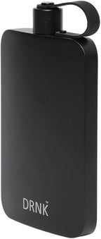 DRNK Steel | Flat Water Bottle as Seen on Shark Tank | Workplace Hydration, Travel, Hiking, and Gym | Leak Proof | Non-Toxic | BPA-Free | 17oz (500ml) [Graphite]