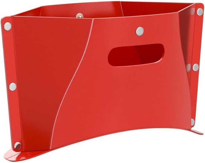 Folding Portable Camping Hiking Stool, Lightweight Collapsable Foldable Chair for Travel Gathering BBQ Subway Backpacking Outdoor Squatty Potty Ultralight Mini (Red)