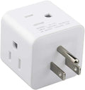 Multi Plug Outlet Extender, Vsanstar 3 Prong Wall Tap 4 Way AC Electrical Outlets Power Strip, Power Plug Splitter Grounded to USA Adapter for Home Office, Kitchen (USA Plug Outlet)