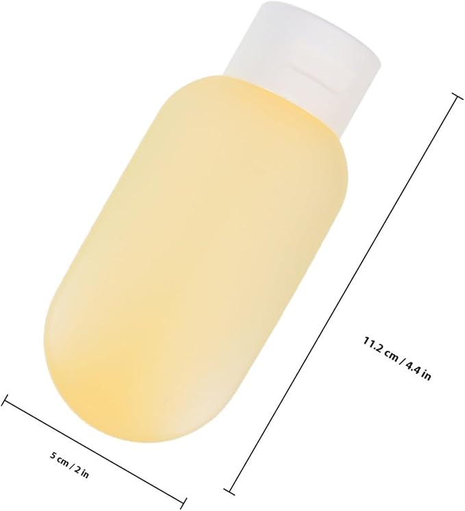 KICHOUSE Squeezable Abs Travel Storage Bottles 3pcs 60ml Leakproof Flip Cap Sub-packing Containers for Shampoo Lotion Toiletries Refillable for Travel Use