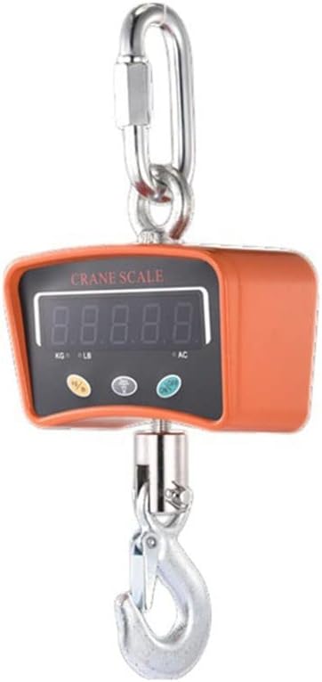 Heavy Duty Electronic Hanging Scale for Suitcases, Industrial Strength Luggage with Hook Travel and Shipping Needs (Orange 1000KG)