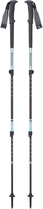 Black Diamond Women's Trail Trekking Poles, Two Lightweight Collapsible Aluminum Hiking Sticks with FlickLock Adjustability for Hiking, Trekking, Backpacking, Walking, Camping, and Travel