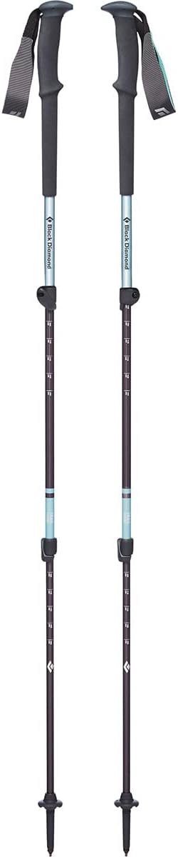 Black Diamond Women's Trail Trekking Poles, Two Lightweight Collapsible Aluminum Hiking Sticks with FlickLock Adjustability for Hiking, Trekking, Backpacking, Walking, Camping, and Travel