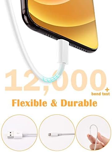 4 Pack [Apple MFi Certified] Apple Charging Cables 10ft, iPhone Chargers, Lightning Fast iPhone Charging Cord for iPhone 12/11/11Pro/11Max/ X/XS/XR/XS Max/8/7, ipad(White) (4pack(10ft), Purple, 4)