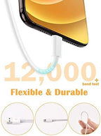 4 Pack [Apple MFi Certified] Apple Charging Cables 1ft, iPhone Chargers Lightning Cable 1 Foot, Fast iPhone Charging Cord for iPhone 14/14Pro/13/13Pro/12/11/11Pro/11Max/ X/XS/XR/XS Max/8, ipad(White)