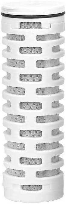 Water Bottle with Filter for Drinking, 26 Ounces 3-Stage Water Filter Bottle for Outdoor Travel Camping Moutaining Backpacking Hiking (Light Grey)