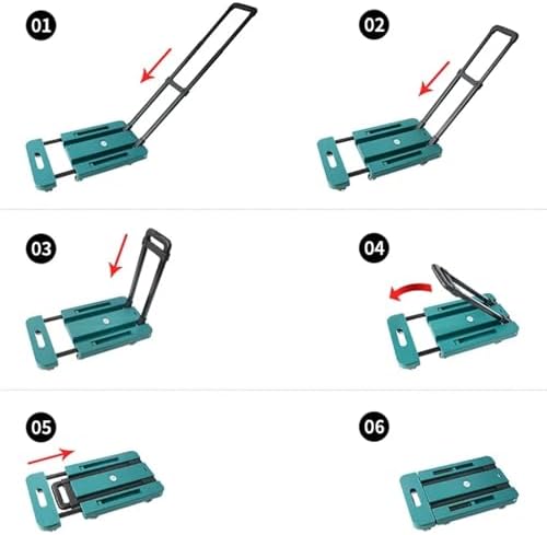 Heavy Duty Folding Hand Truck Portable Trolley for Outdoor Camping Luggage Transport & Home Use Lightweight & Easy to Store Folding Cart