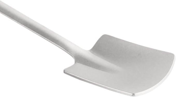 Shovel Spoon Titanium Reuseable Dessert Spoon for Tea Coffee Pudding Yogurt (Shovel Spoon-Square)