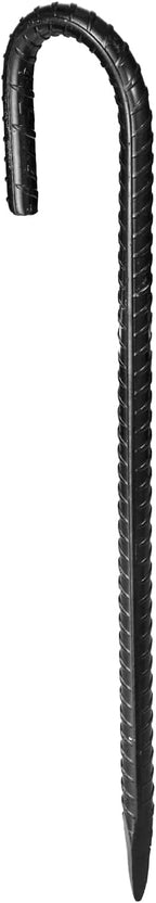 VEVOR Rebar Stakes, 12-Inch, Heavy-Duty 0.4 in Diameter J Hook, Galvanized Steel Ground Anchors with Chisel Point End & Rust-Resistant Coating, for Gardening Support, Fence, Camping Tents (16-Pack)