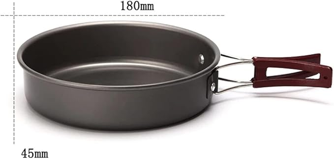 Aluminum alloy Non-Stick Medium Frying Pan with Folding Handle for Outdoor Camping Picnic Hiking