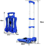 Heavy Duty Foldable Hand Truck Trolley Portable Folding Cart for Luggage Shopping and Home Use Barrow Dolly (Black)