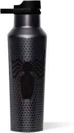 Corkcicle Marvel Sport Canteen - Insulated Stainless Steel Water Bottle - Compact & Travel-Friendly - Durable - Dishwasher Safe - BPA Free - Wide Mouth - Non-Slip Silicone Base - 20 oz - Venom