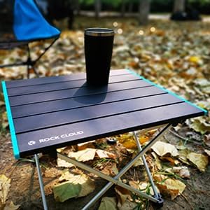 ROCK CLOUD Portable Camping Table Ultralight Aluminum Camp Table Folding Beach Table for Camping Hiking Backpacking Outdoor Picnic