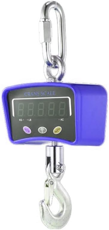 Heavy Duty Electronic Hanging Scale for Suitcases, Industrial Strength Luggage with Hook Travel and Shipping Needs (Blue 1000KG)