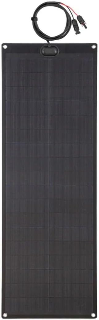 Lensunsolar 55W 12V ETFE Black Flexible Solar Panel, PERC Mono Solar Cells, Ultrathin Ultra Lightweight for Campers, RVs, Boats,Camping, Tent