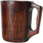 14 oz Wood Cup Coffee Mug for Men Mugs Gift Tankard Unique Small Wooden Man Cup Cool Drinking Portable Outdoor Viking Mug Fancy Cups Beer Mugs Steins Manly Unusual Father Day Men Gift