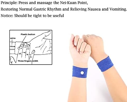Motion Sickness Bands for Kids, Travel Sickness Relief Wristbands, Anti-Nausea Wristbands for Car Sickness(Pink and Blue)