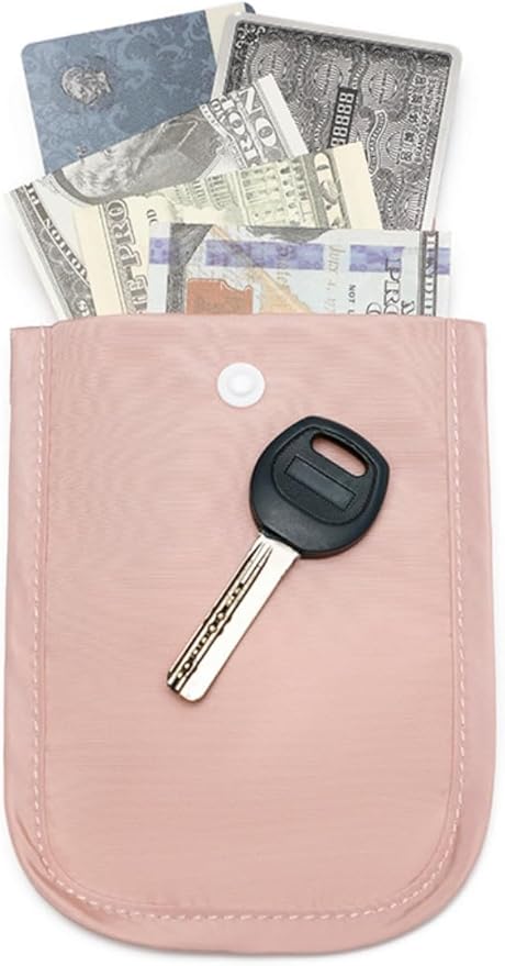 Pink Travel Hidden Bra Wallet - Travel Women's Neck Bag - Hidden Money Bag with Adjustable Elastic Band - Ensuring Safe Travel of Valuable Items